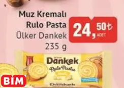 ÜLKER DANKEK MUZ KREMALI RULO PASTA